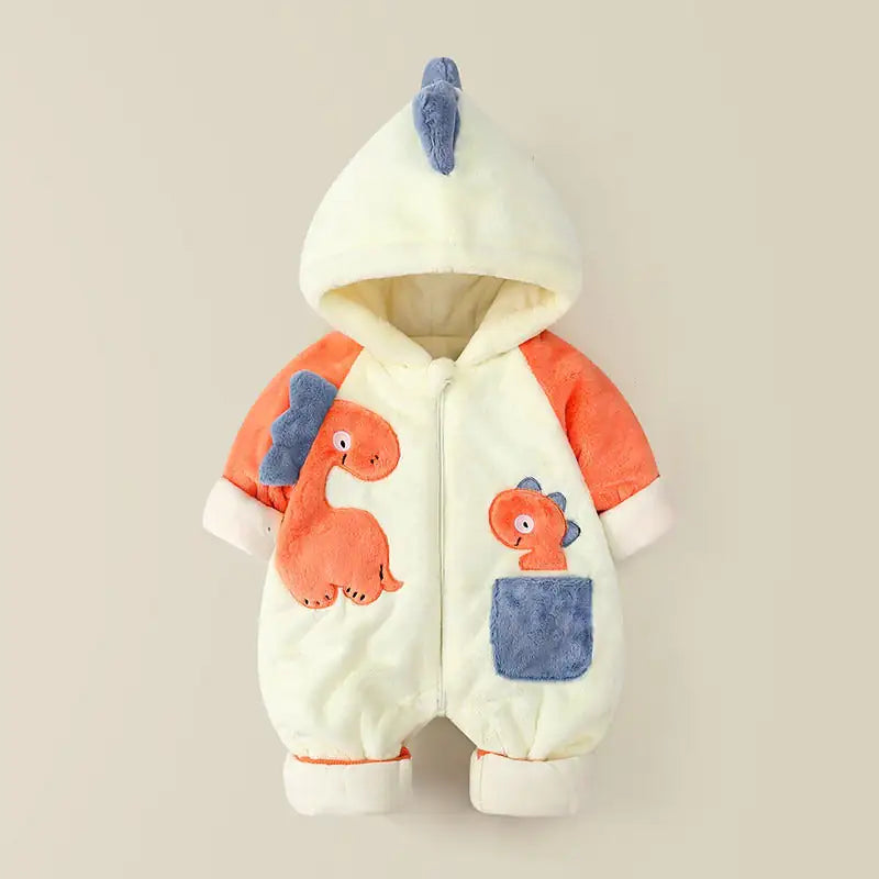 Dinosaur Baby Plush Winter Romper