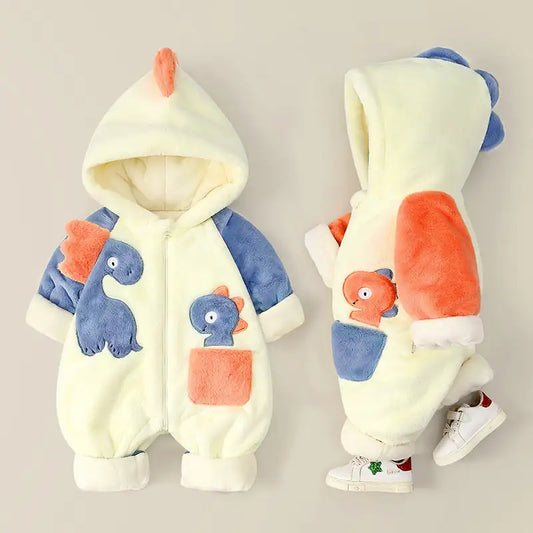 Dinosaur Baby Plush Winter Romper