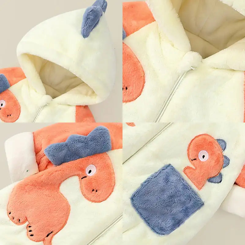 Dinosaur Baby Plush Winter Romper